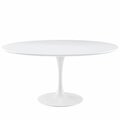 East End Imports Lippa 60 in. Wood Top Dining Table, White EEI-1120-WHI
